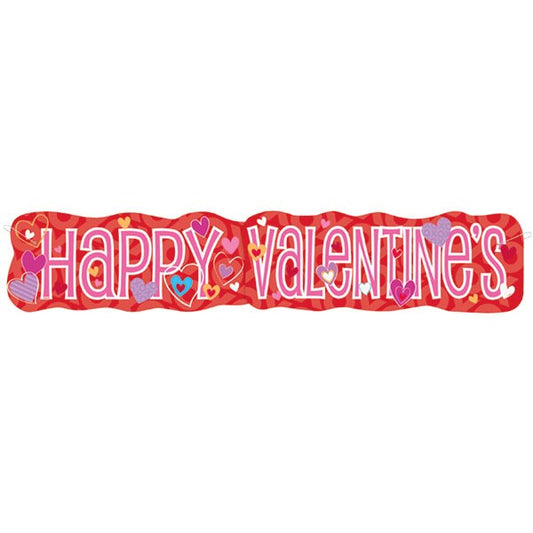 Valentine Hearts Giant Banner, 52 inch, each