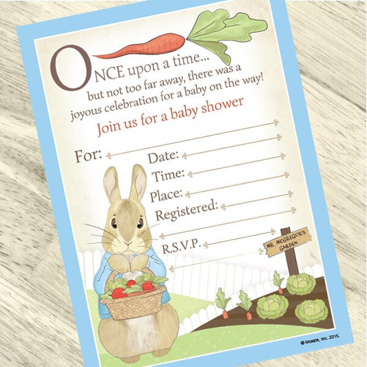 Birthday Direct's Peter Rabbit Baby Shower Invitations