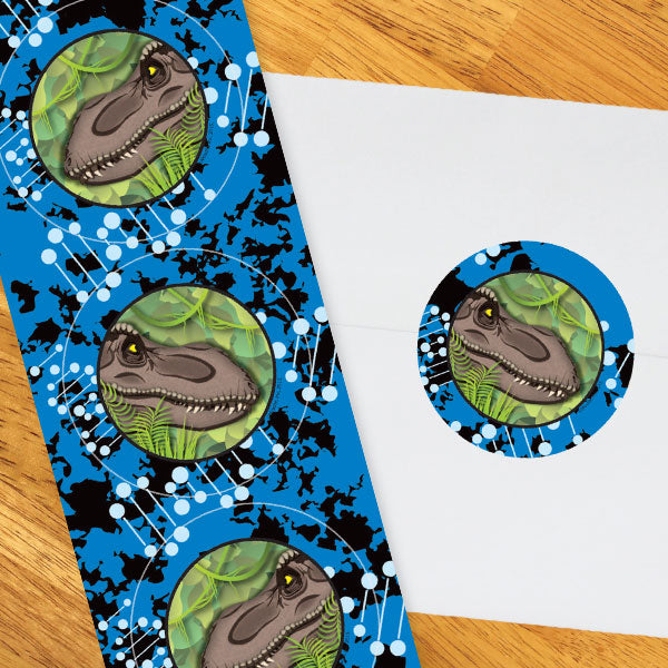 Birthday Direct's Jurassic Dinosaurs Party Circle Stickers