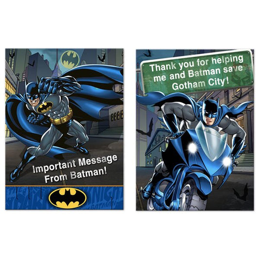 Batman Invitation and Thank You Set, 4 x 5 in, 8 ct