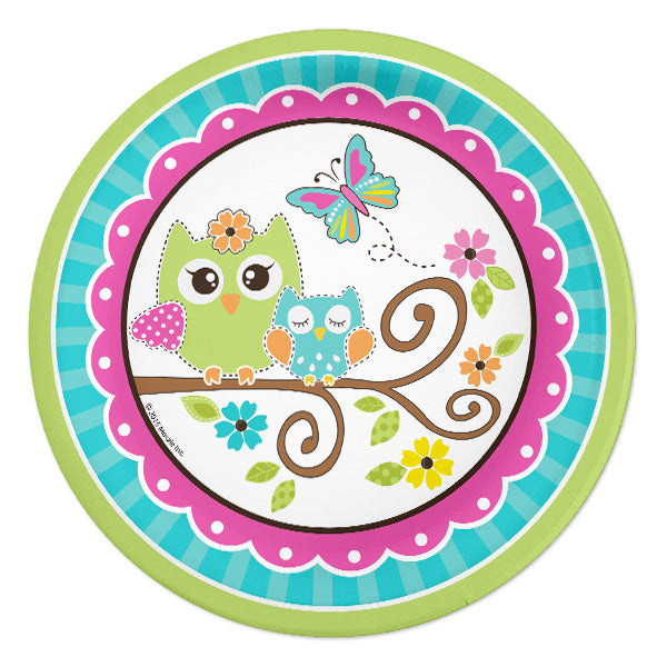Birthday Direct's Little Owl Party Dessert Plates