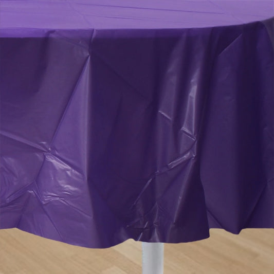 Deep Purple Table Cover, Round, 84 in