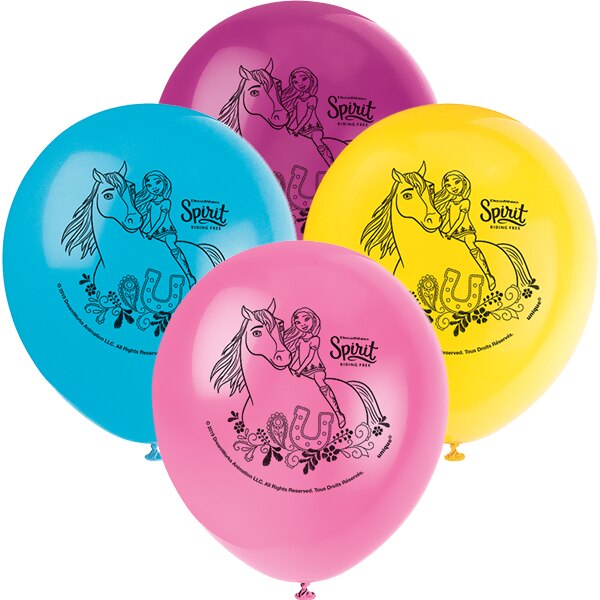 Spirit Riding Free Latex Balloons, 12 inch, 8 count