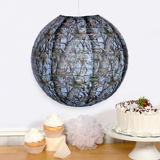 Camouflage Blue Party Paper Lantern