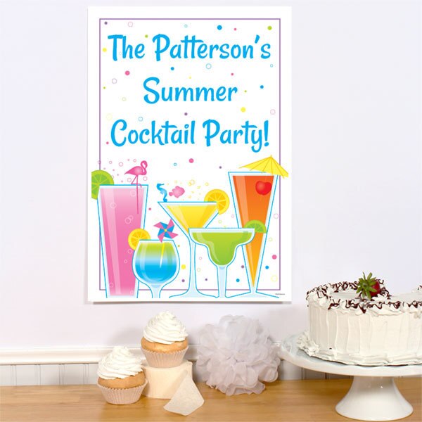 Birthday Direct's Summer Cocktails Party Custom Sign