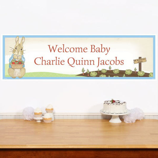 Birthday Direct's Peter Rabbit Baby Shower Custom Banner