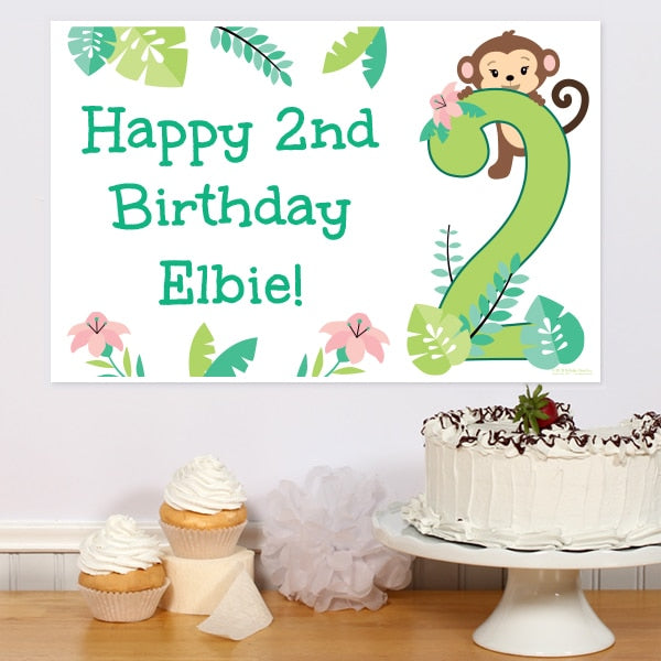 Birthday Direct's Little Monkey 2nd Birthday Custom Sign