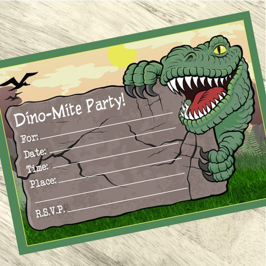 Birthday Direct's Dinosaur T-Rex Party Invitations