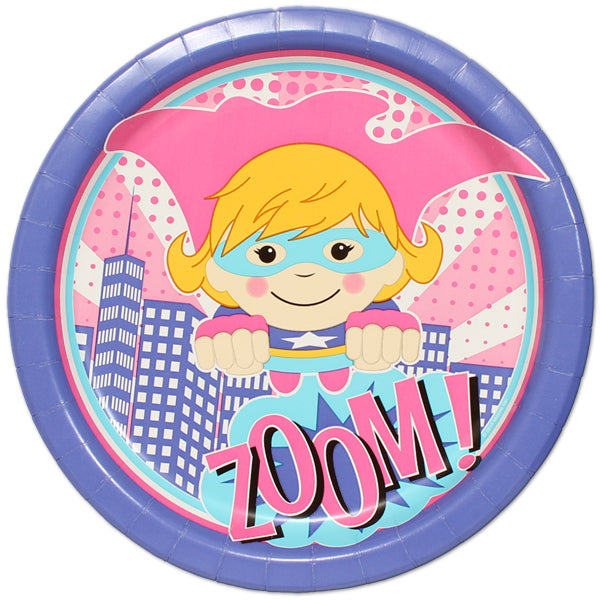 Super Girl Power Party Lunch Plates