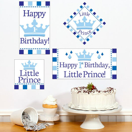 Birthday Direct's Little Prince 1st Birthday Sign Cutouts