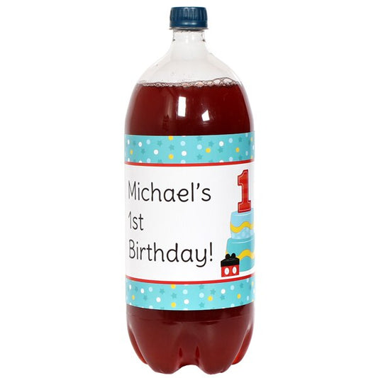 Birthday Direct's Oh Boy 1st Birthday Custom Bottle Labels