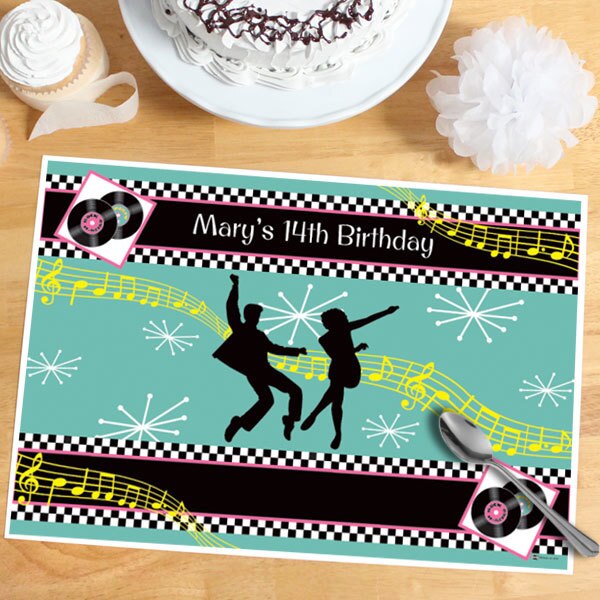 Birthday Direct's Rock and Roll Party Custom Placemats