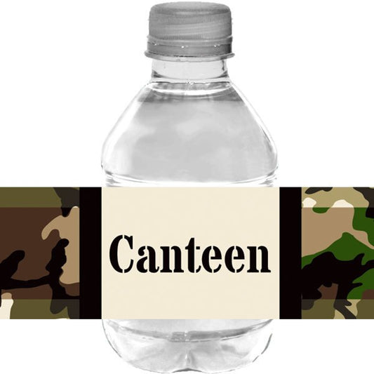 Birthday Direct's Camouflage Party Water Bottle Labels