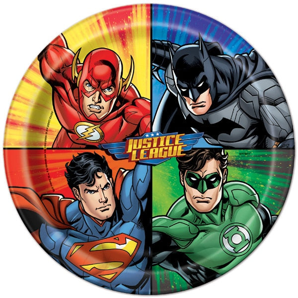DC Comics Justice League Dinner Plates, 9 inch, 8 count