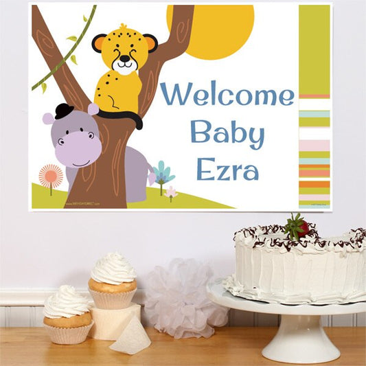 Birthday Direct's Lil Cub and Hippo Party Custom Sign