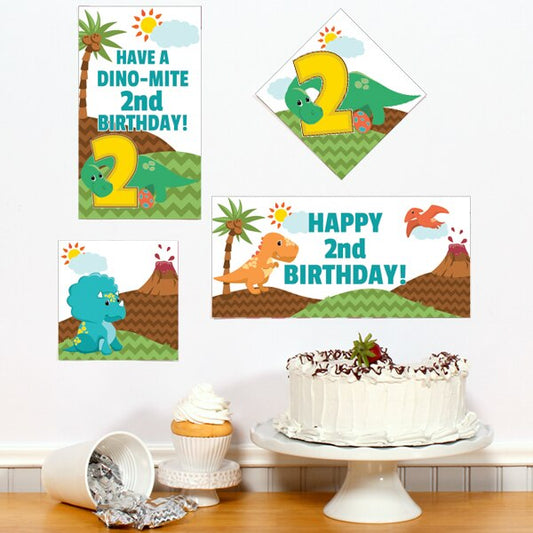 Birthday Direct's Little Dinosaur 2nd Birthday Sign Cutouts