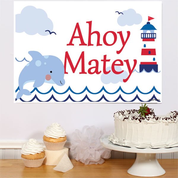 Birthday Direct's Nautical Dolphin Party Sign