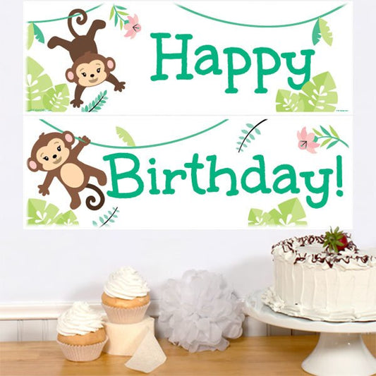 Birthday Direct's Little Monkey Birthday Two Piece Banners