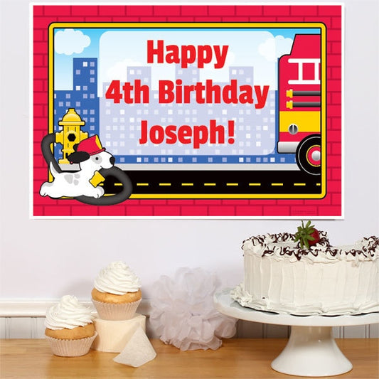 Birthday Direct's Fire Engine Party Custom Sign