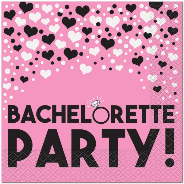 Bachelorette Party Lunch Napkins, 6.5 inch fold, set of 16