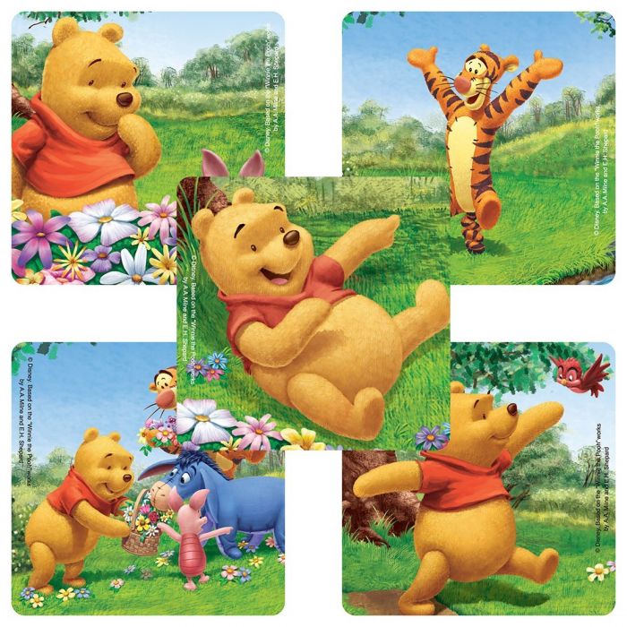 Playful Pooh Stickers, 2.5 inch, 30 count