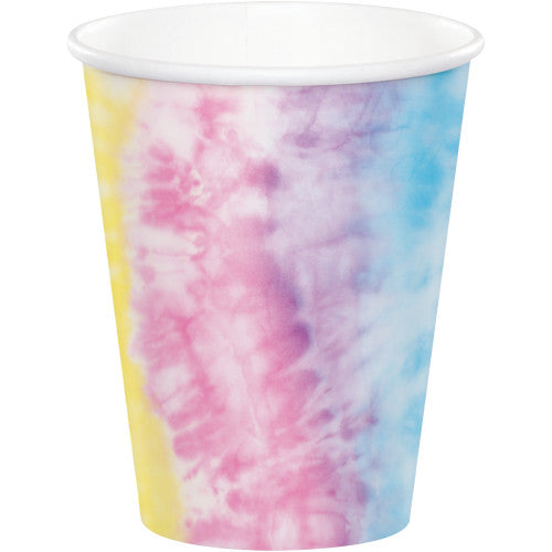 Tie Dye Party Cups, 9 oz, 8 ct