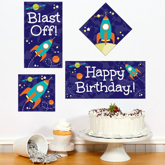 Birthday Direct's Space Rocket Birthday Sign Cutouts