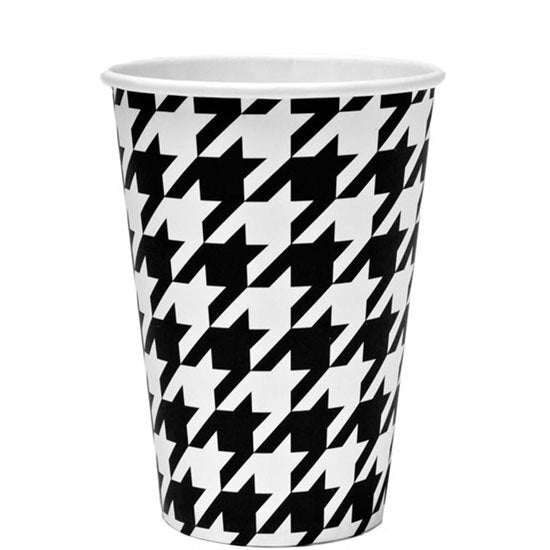 Houndstooth Cups, 12 oz, 8 ct
