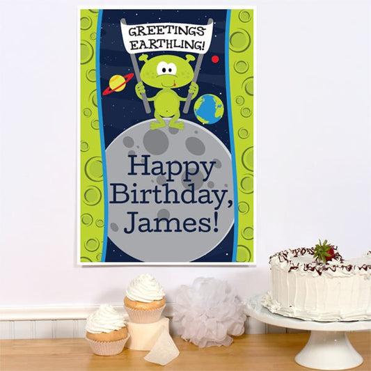 Birthday Direct's Space Alien Party Custom Sign