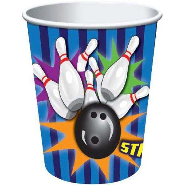 Bowling Strike Cups, 9 ounce, 8 count