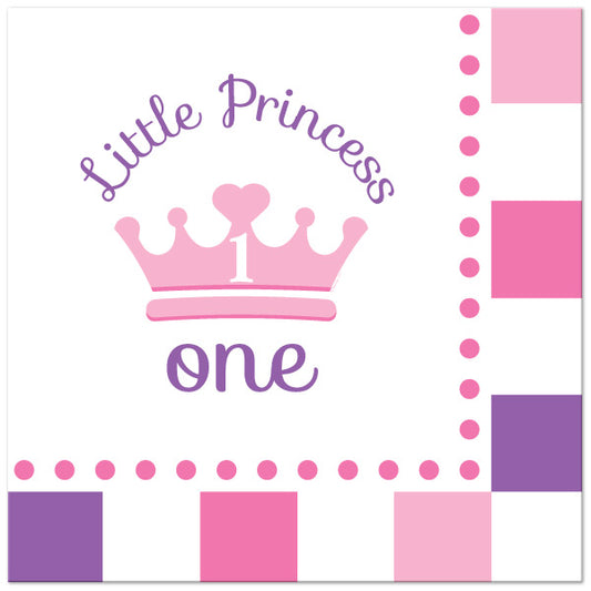 Birthday Direct's Little Princess 1st Birthday Lunch Napkins