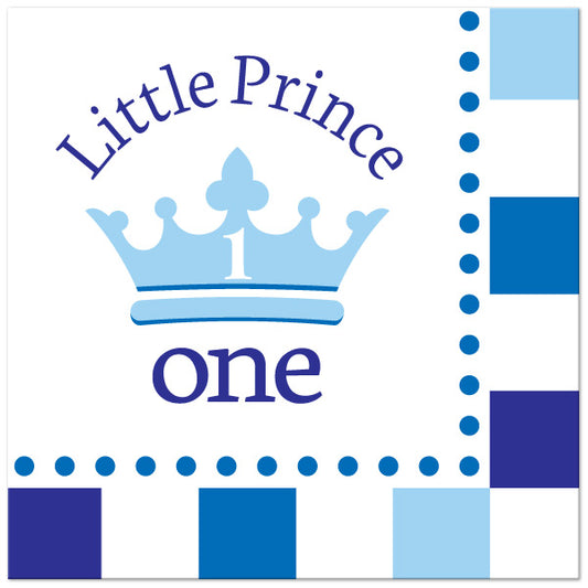 Birthday Direct's Little Prince 1st Birthday Lunch Napkins