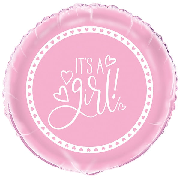 Pink Hearts Baby Foil Balloon, 18 inch, each