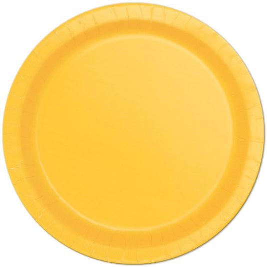 Sunflower Yellow Dinner Plates, 9 inch, 8 count