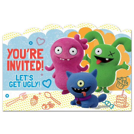 Ugly Dolls Movie Invitations, Fill In with Envelopes, 6.25 x 4.25 in, 8 ct