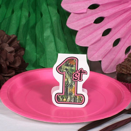 Birthday Direct's Camouflage 1st Birthday Pink DIY Table Decoration