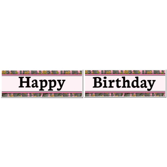 Birthday Direct's Camouflage Pink Birthday Two Piece Banners