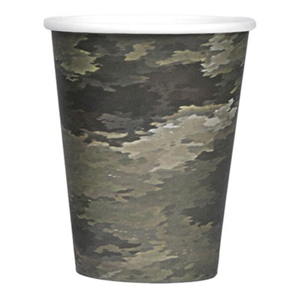 Military Camo Cups, 12 oz, 8 ct