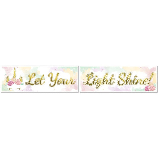 Birthday Direct's Unicorn Sparkle Party Two Piece Banners