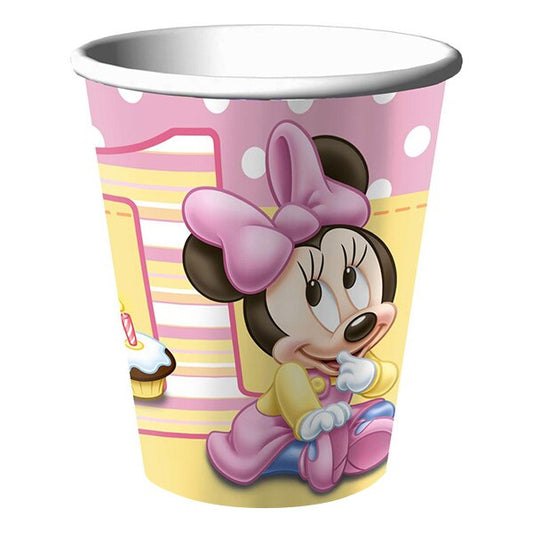 Disney Minnie Mouse 1st Birthday Cups, 9 oz, 8 ct