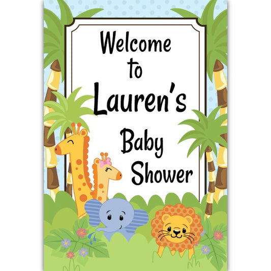Birthday Direct's Jungle Babies Baby Shower Custom Door Greeter