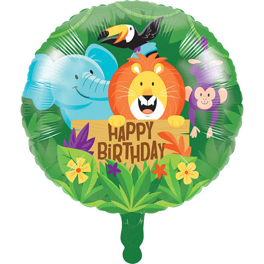 Jungle Safari Party Foil Balloon, 18 inch, each