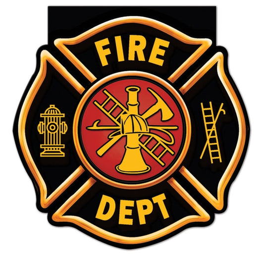 Firefighter Fire Truck Badge Notepads, favors, 4 count