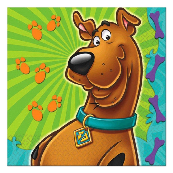 Scooby Doo Beverage Napkins, 5 inch fold, set of 16