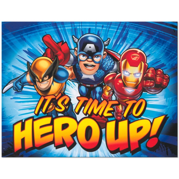 Marvel Super Hero Squad Invitations, Fill In with Envelopes, 4 x 5 in, 8 ct