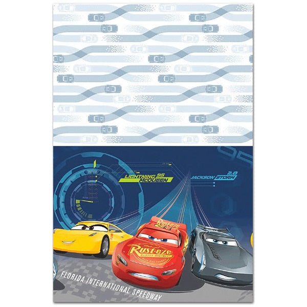Disney Cars 3 Plastic Table Cover, 54 x 96 inch, each