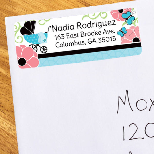 Birthday Direct's Butterfly Baby Shower Address Labels