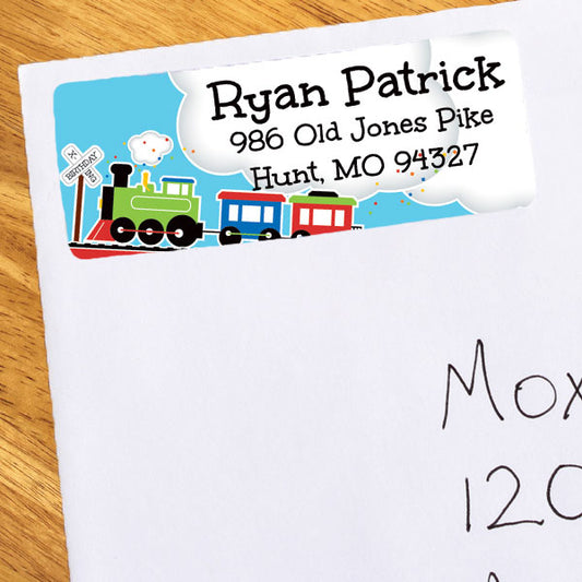 Birthday Direct's Little Train Party Address Labels
