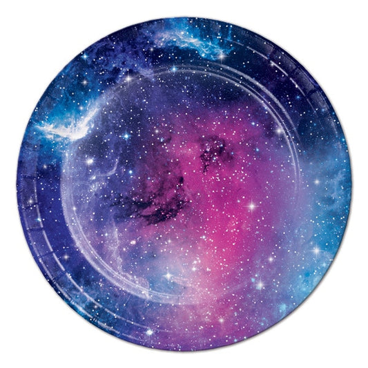 Galaxy Party Dessert Plates, 7 inch, 8 count