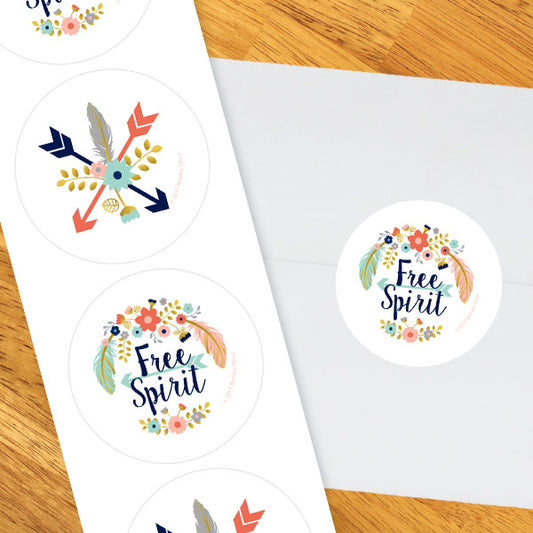 Birthday Direct's Boho Party Circle Stickers